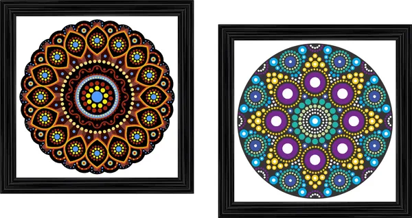 Mandala_Art_for_Wellness,_Meditation_&_Spirituality,_Wall_D�cor,_Framed,_Set_of_2,_15"x15"_each.