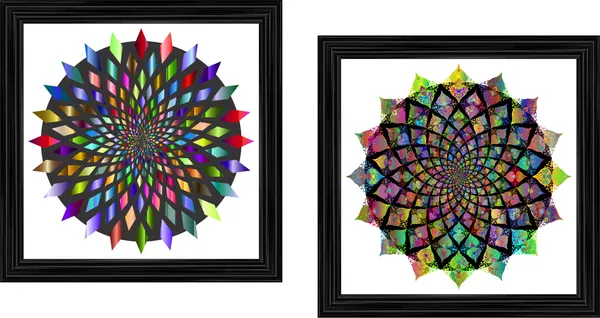 Mandala_Art_for_Wellness,_Meditation_&_Spirituality,_Wall_D�cor,_Framed,_Set_of_2,_15"x15"_each.