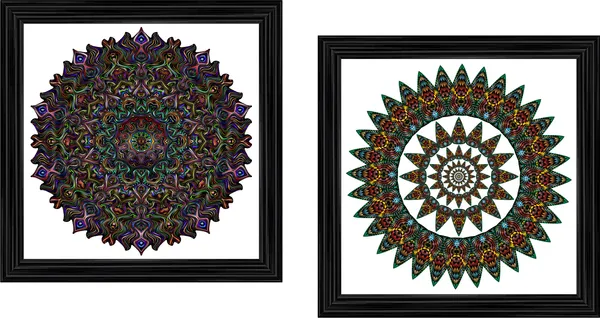 Mandala_Art_for_Wellness,_Meditation_&_Spirituality,_Wall_D�cor,_Framed,_Set_of_2,_15"x15"_each.