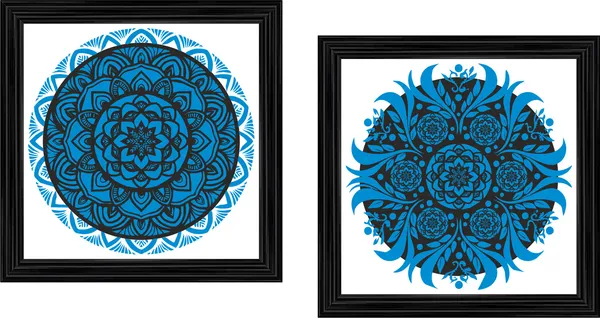 Mandala_Art_for_Wellness,_Meditation_&_Spirituality,_Wall_D�cor,_Framed,_Set_of_2,_15"x15"_each.