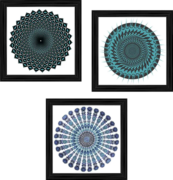 Mandala_Art_for_Wellness,_Meditation_&_Spirituality,_Wall_D�cor,_Framed,_Set_of_3,_12"x12"_each.