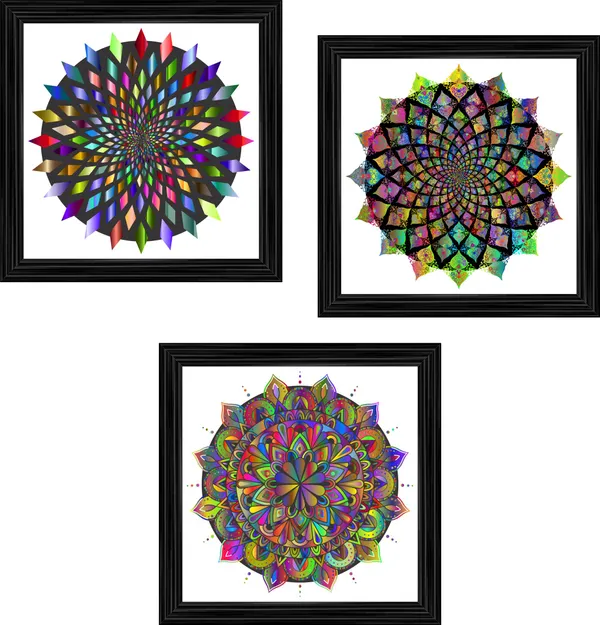 Mandala_Art_for_Wellness,_Meditation_&_Spirituality,_Wall_D�cor,_Framed,_Set_of_3,_12"x12"_each.