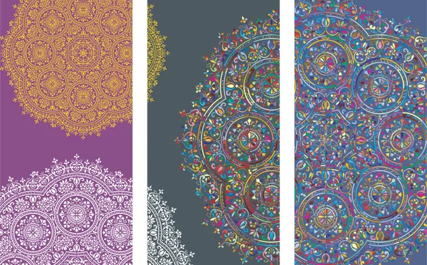 Mandala_Art_for_Wellness,_Meditation_&_Spirituality,_Wall_D�cor,_Framed_Canvas,_Set_of_3,_9"x18"_each.