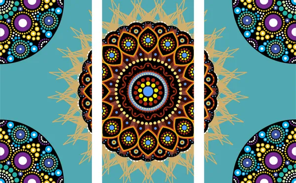 Mandala_Art_for_Wellness,_Meditation_&_Spirituality,_Wall_D�cor,_Framed_Canvas,_Set_of_3,_9"x18"_each.