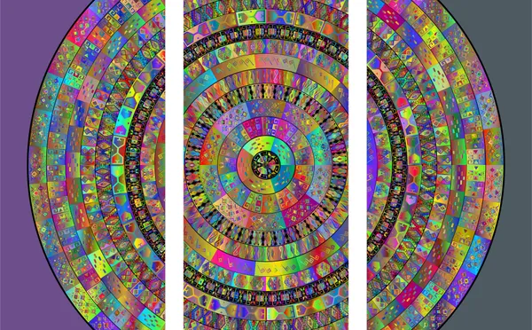 Mandala_Art_for_Wellness,_Meditation_&_Spirituality,_Wall_D�cor,_Framed_Canvas,_Set_of_3,_9"x18"_each.