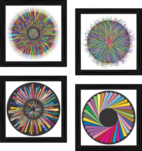 Mandala_Art_for_Wellness,_Meditation_&_Spirituality,_Wall_D�cor,_Framed,_Set_of_4,_12"x12"_each.