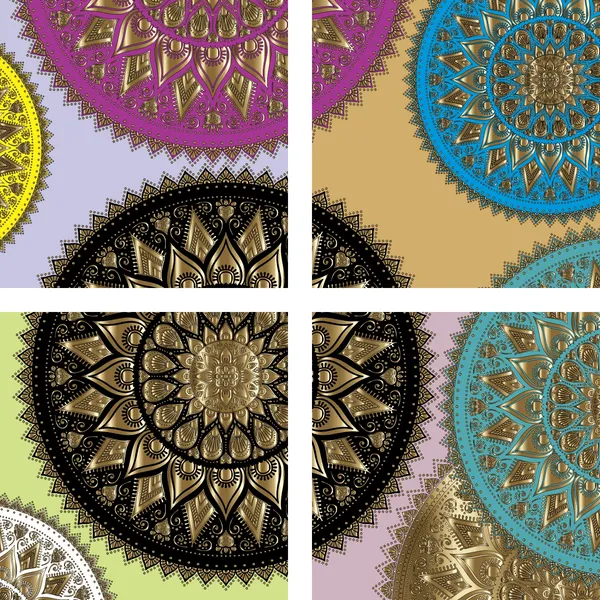 Mandala_Art_for_Wellness,_Meditation_&_Spirituality,_Wall_D�cor,_Framed_Canvas,_Set_of_4,_12"x12"_each.