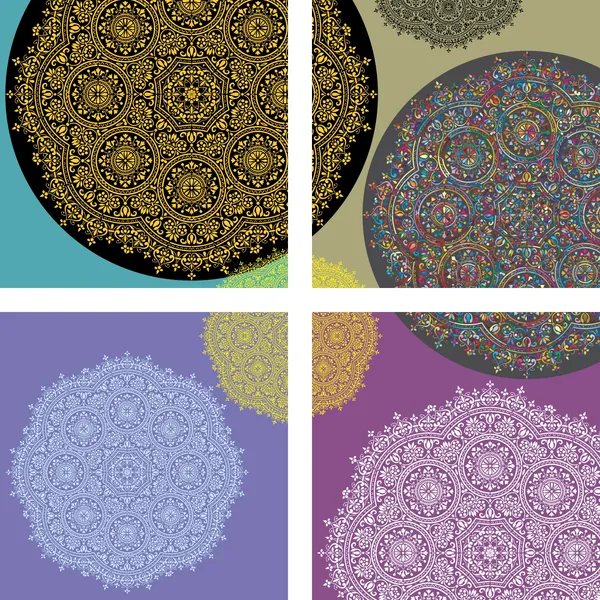 Mandala_Art_for_Wellness,_Meditation_&_Spirituality,_Wall_D�cor,_Framed_Canvas,_Set_of_4,_12"x12"_each.