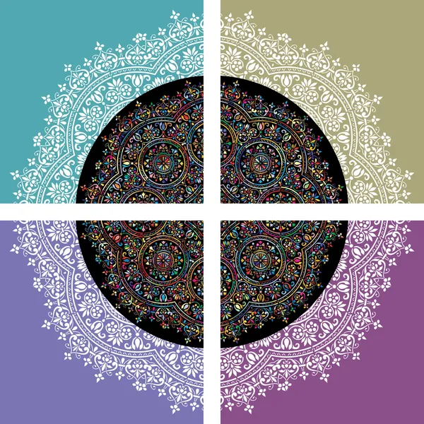 Mandala_Art_for_Wellness,_Meditation_&_Spirituality,_Wall_D�cor,_Framed_Canvas,_Set_of_4,_12"x12"_each.