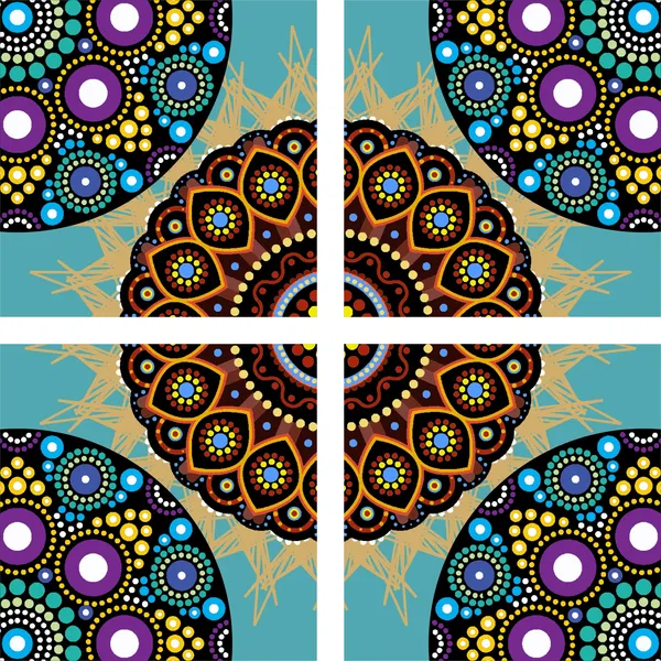 Mandala_Art_for_Wellness,_Meditation_&_Spirituality,_Wall_D�cor,_Framed_Canvas,_Set_of_4,_12"x12"_each.