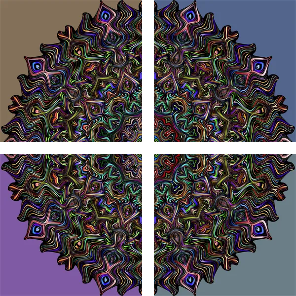 Mandala_Art_for_Wellness,_Meditation_&_Spirituality,_Wall_D�cor,_Framed_Canvas,_Set_of_4,_12"x12"_each.