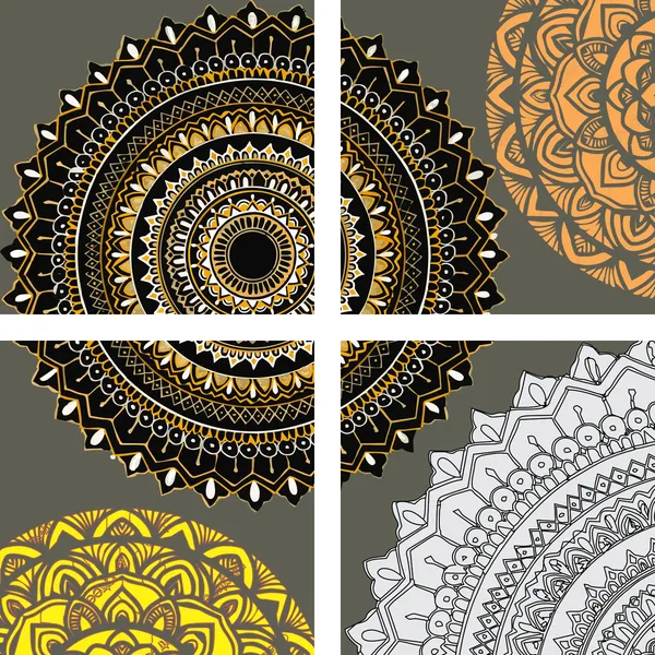 Mandala_Art_for_Wellness,_Meditation_&_Spirituality,_Wall_D�cor,_Framed_Canvas,_Set_of_4,_12"x12"_each.