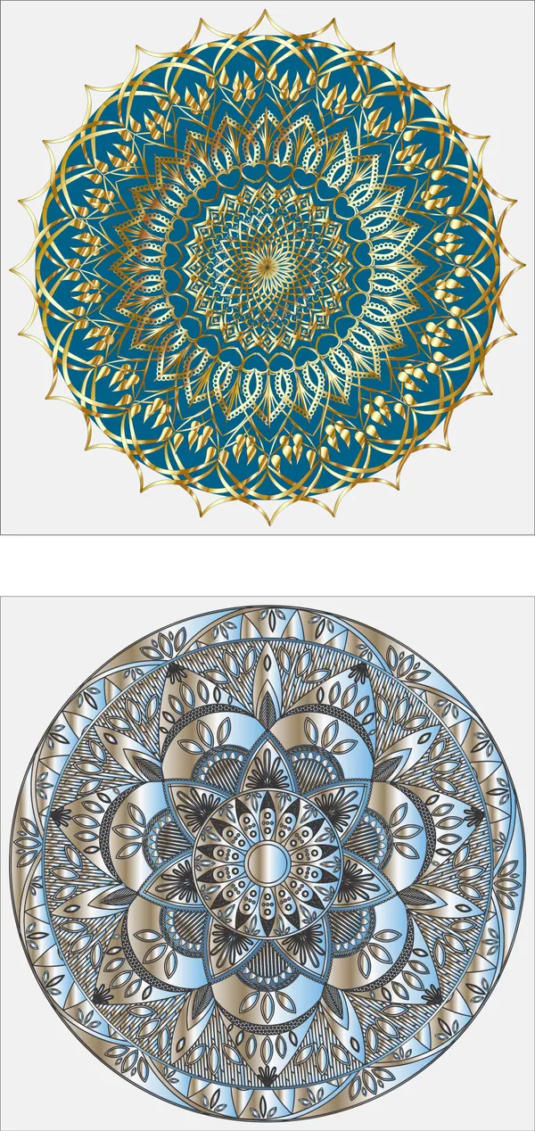 Mandala_Art_for_Wellness,_Meditation_&_Spirituality,_Wall_D�cor,_Framed_Canvas,_Set_of_2,_15"x15"_each.