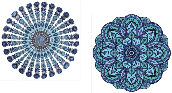 Mandala_Art_for_Wellness,_Meditation_&_Spirituality,_Wall_D�cor,_Framed_Canvas,_Set_of_2,_15"x15"_each.