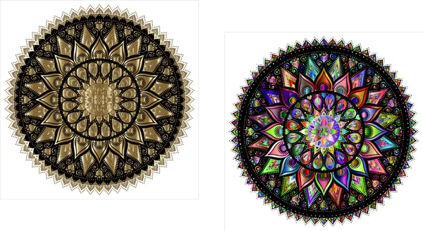 Mandala_Art_for_Wellness,_Meditation_&_Spirituality,_Wall_D�cor,_Framed_Canvas,_Set_of_2,_15"x15"_each.