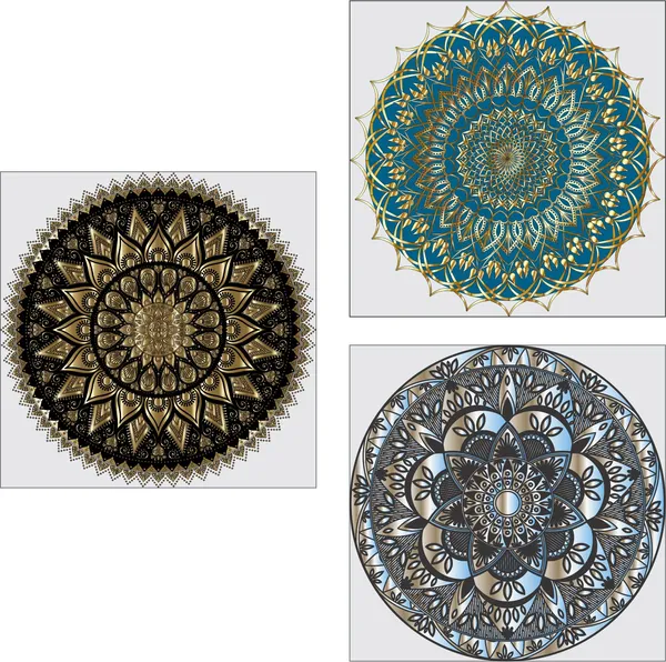 Mandala_Art_for_Wellness,_Meditation_&_Spirituality,_Wall_D�cor,_Framed_Canvas,_Set_of_3,_12"x12"_each.