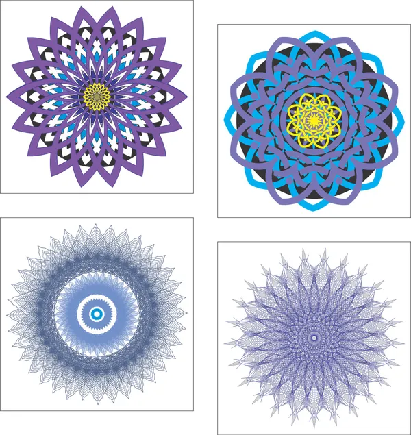 Mandala_Art_for_Wellness,_Meditation_&_Spirituality,_Wall_D�cor,_Framed_Canvas,_Set_of_4,_12"x12"_each.