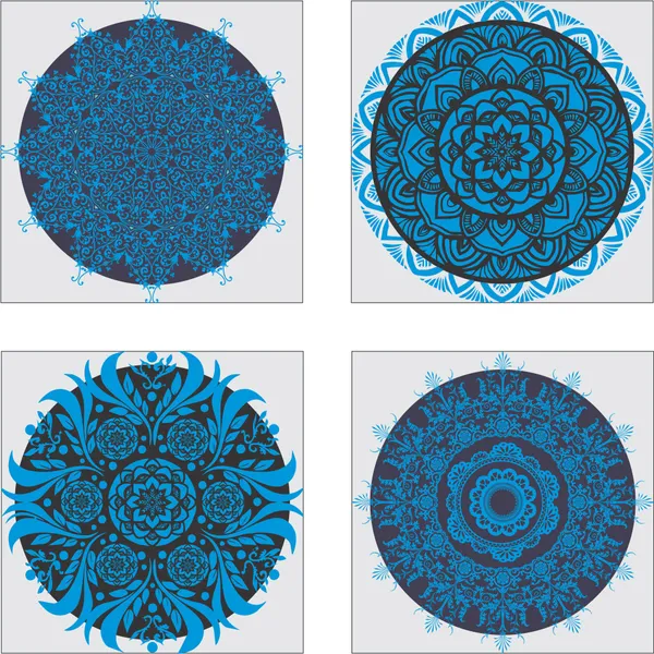 Mandala_Art_for_Wellness,_Meditation_&_Spirituality,_Wall_D�cor,_Framed_Canvas,_Set_of_4,_12"x12"_each.