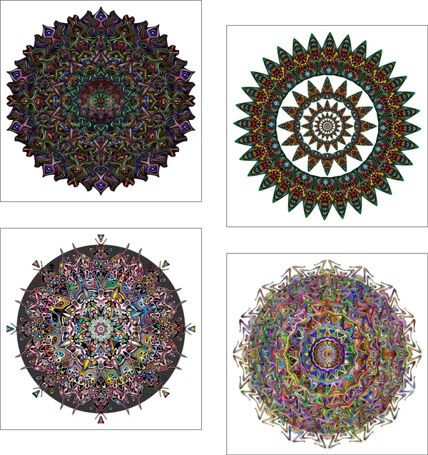 Mandala_Art_for_Wellness,_Meditation_&_Spirituality,_Wall_D�cor,_Framed_Canvas,_Set_of_4,_12"x12"_each.