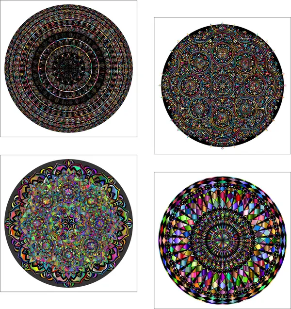 Mandala_Art_for_Wellness,_Meditation_&_Spirituality,_Wall_D�cor,_Framed_Canvas,_Set_of_4,_12"x12"_each.