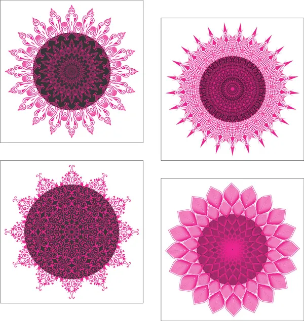 Mandala_Art_for_Wellness,_Meditation_&_Spirituality,_Wall_D�cor,_Framed_Canvas,_Set_of_4,_12"x12"_each.