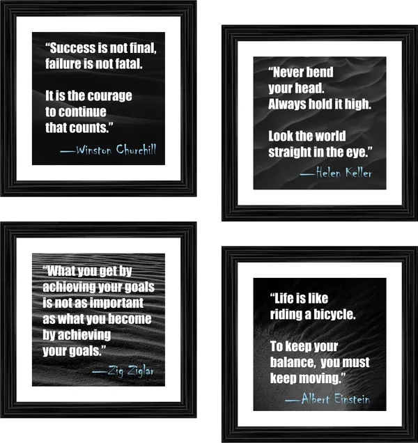 Motivational_Quotes,_Inspirational_Wall_D�cor_Frames,_Set_of_4,_Framed.