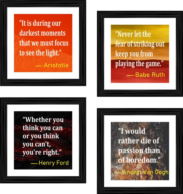 Motivational_Quotes,_Inspirational_Wall_D�cor_Frames,_Set_of_4,_Framed.