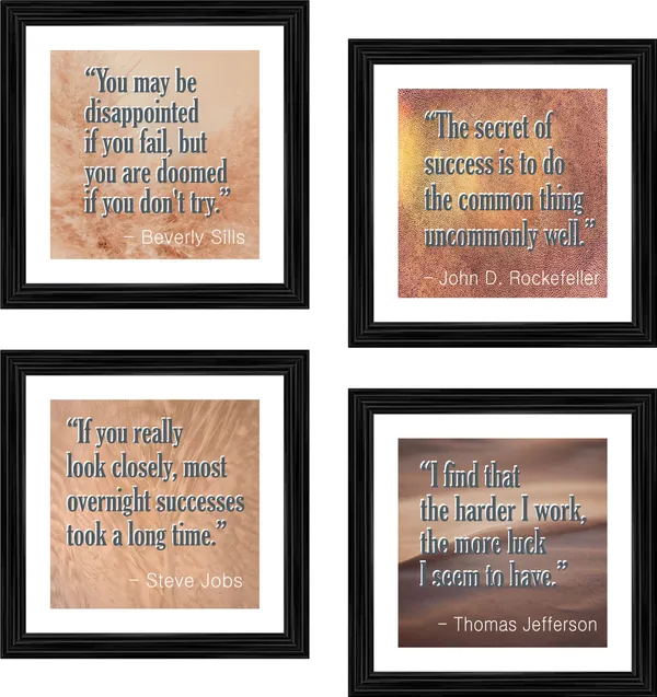 Motivational_Quotes,_Inspirational_Wall_D�cor_Frames,_Set_of_4,_Framed.