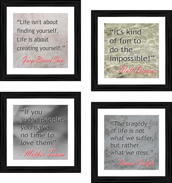 Motivational_Quotes,_Inspirational_Wall_D�cor_Frames,_Set_of_4,_Framed.