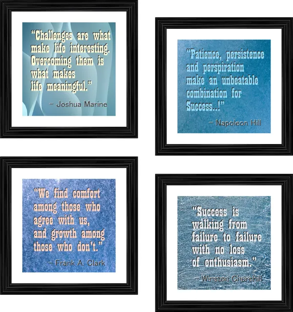 Motivational_Quotes,_Inspirational_Wall_D�cor_Frames,_Set_of_4,_Framed.