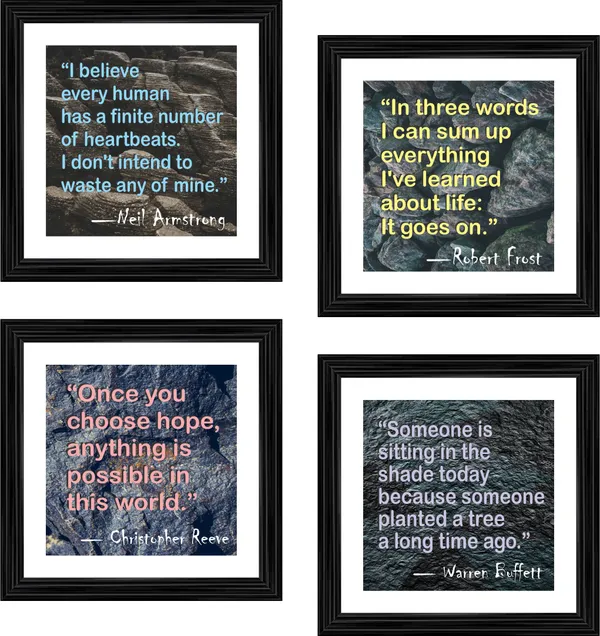 Motivational_Quotes,_Inspirational_Wall_D�cor_Frames,_Set_of_4,_Framed.