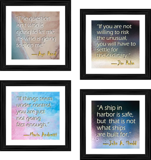 Motivational_Quotes,_Inspirational_Wall_D�cor_Frames,_Set_of_4,_Framed.