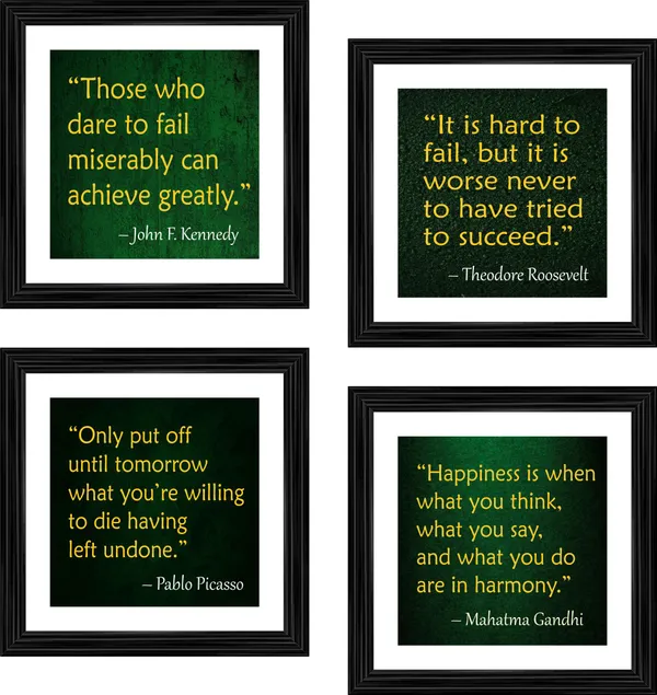 Motivational_Quotes,_Inspirational_Wall_D�cor_Frames,_Set_of_4,_Framed.