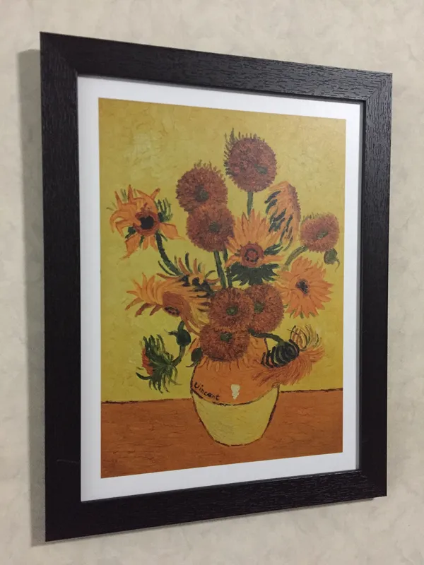 Vase_with_Fifteen_Sunflowers_(1888),__by_Van_Gogh,_Framed,_Wall_Decor,_Multicolor