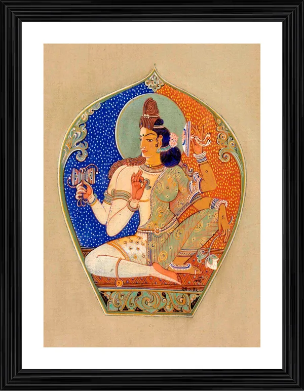 *Ardha-Nari-Nateshwar*,_A_Painting_by_Nandlal_Bose,_Framed,_Wall_D�cor,_Multicolor
