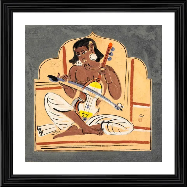 *Musician*,_A_Painting_by_Nandlal_Bose,_Framed,_Wall_D�cor,_Multicolor