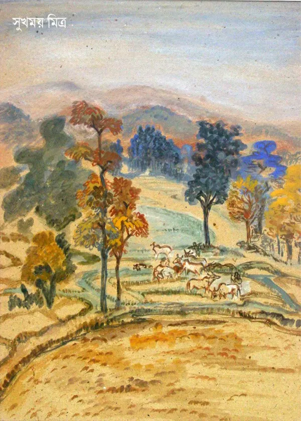 *Cattle_in_Countryside*,_A_Painting_by_Nandlal_Bose,_Framed,_Wall_D�cor,_Multicolor