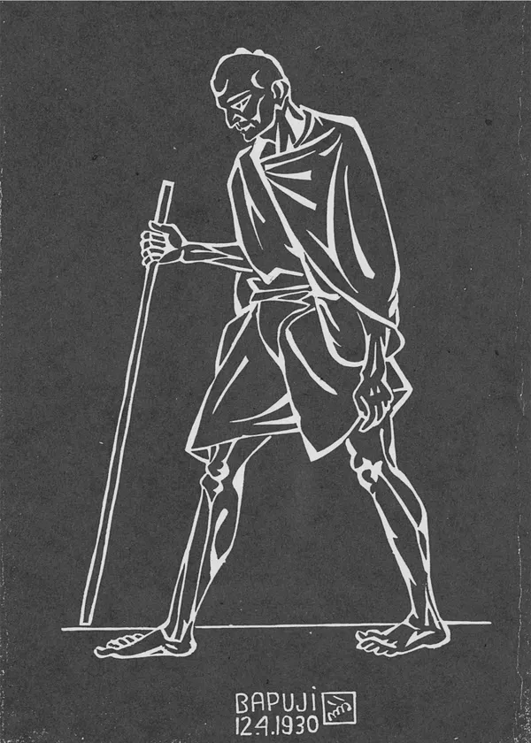 *Mahatma's_Dandi-March*,_A_Painting_by_Nandlal_Bose,_Framed,_Wall_D�cor,_Multicolor