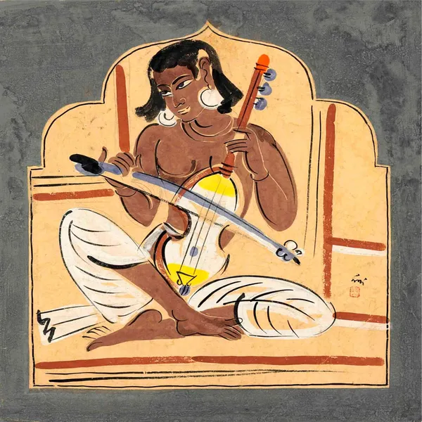 *Musician*,_A_Painting_by_Nandlal_Bose,_Framed,_Wall_D�cor,_Multicolor