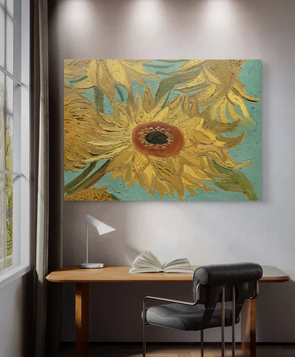 Sunflowers_1888,_A_Painting_by_Van_Gogh,_Framed_Canvas,_Wall_Decor,_Multicolor