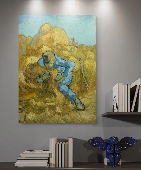 The_Sheaf-Binder_1889,_A_Painting_by_Van_Gogh,_Framed_Canvas,_Wall_Decor,_Multicolor
