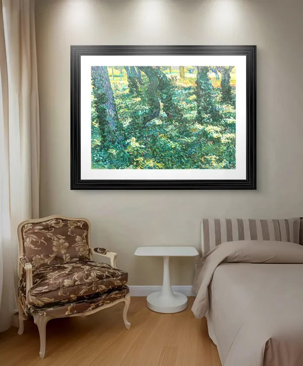 Undergrowth_1889,_A_Painting_by_Van_Gogh,_Framed,_Wall_Decor,_Multicolor