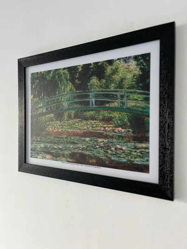 Water_Lilies:_The_Japanese_Bridge*_(1923),_A_Painting_by_Claude_Monet,_Wall_D�cor,_Framed,_Multicolor
