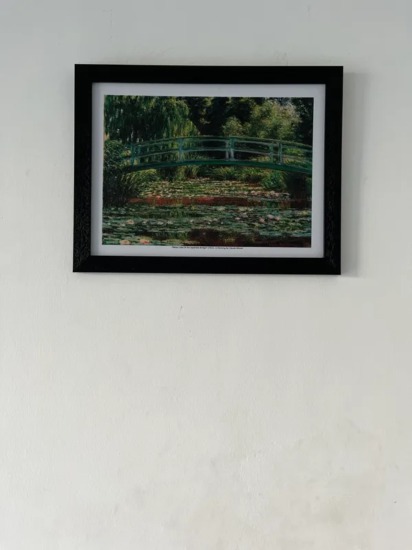 Water_Lilies:_The_Japanese_Bridge*_(1923),_A_Painting_by_Claude_Monet,_Wall_D�cor,_Framed,_Multicolor