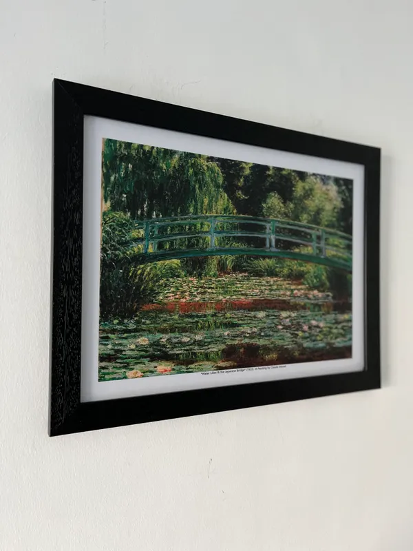 Water_Lilies:_The_Japanese_Bridge*_(1923),_A_Painting_by_Claude_Monet,_Wall_D�cor,_Framed,_Multicolor