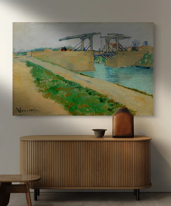 The_Langlois_Bridge_1888,_A_Painting_by_Van_Gogh,_Framed_Canvas,_Wall_Decor,_Multicolor