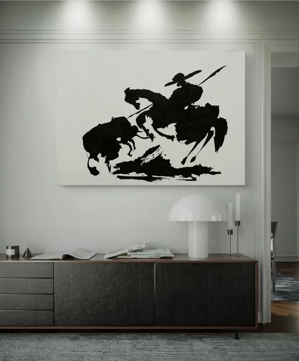 Bullfight_7,_A_Painting_by_Pablo_Picasso,_Framed_Canvas,_Multicolor