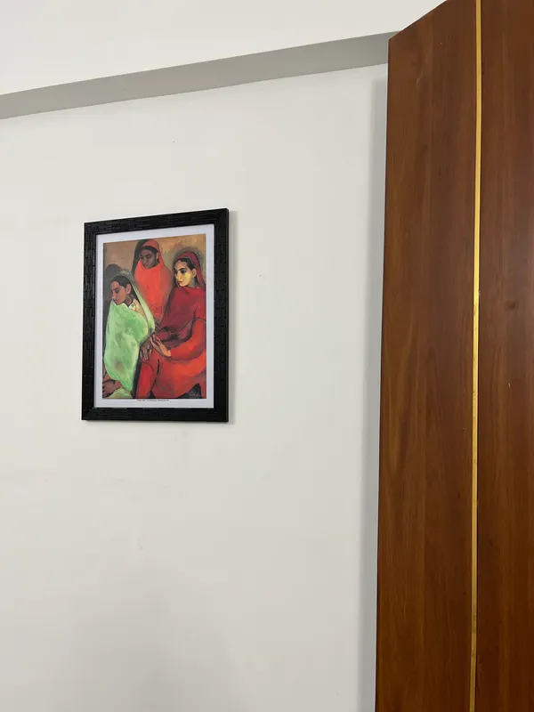 Three_Girls_(1935)_-_A_Painting_by_Amrita_Sher-Gil,_Wall_Decor,_Framed,_Multicolor