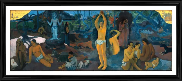 What_Are_We?_(1897)-_A_Painting_by_Paul_Gauguin,_Wall_Decor,_Framed,_Multicolor