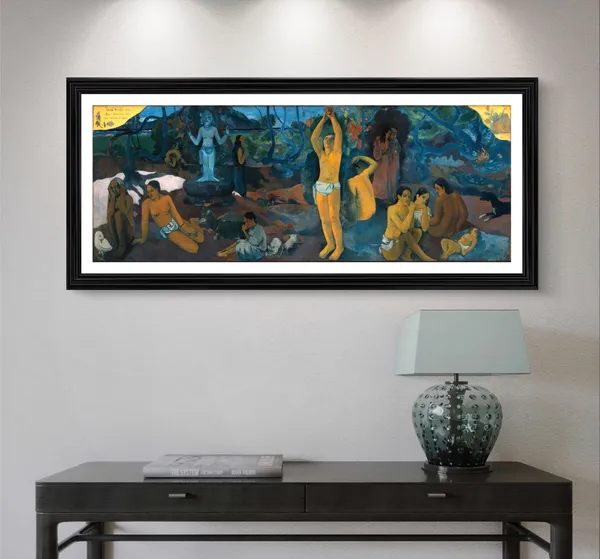 What_Are_We?_(1897)-_A_Painting_by_Paul_Gauguin,_Wall_Decor,_Framed,_Multicolor